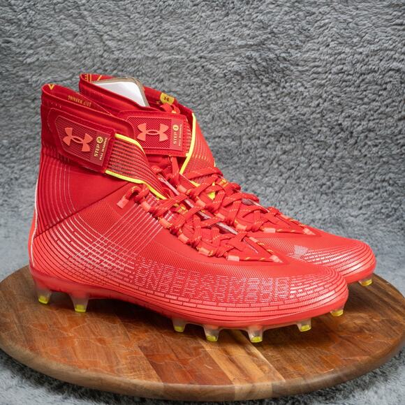 Under Armour Men's Cleats UA Highlight MC Red Football 3023716-600 Size 12 - Picture 1 of 7